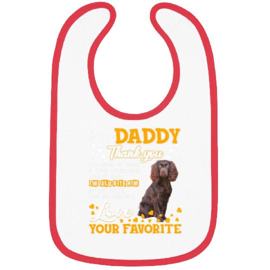 Boykin Spaniel Dear Daddy Thank You For Being My Daddy Bibs