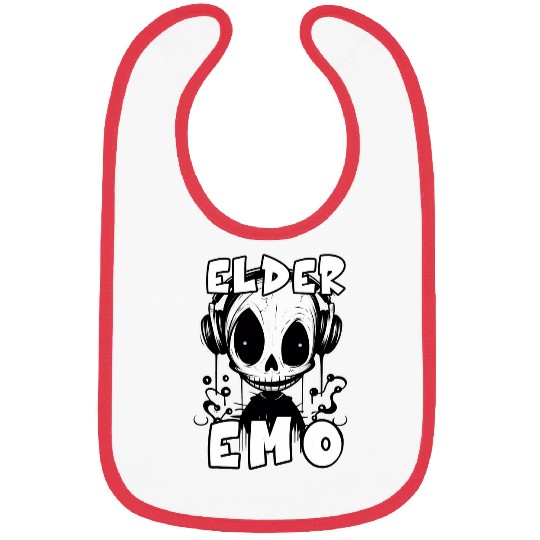 Elder Emo Older Punk Goth Emo Music Lovers Funny Saying 1 Bibs