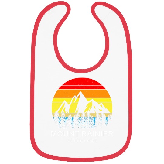 vintages Mount Mt Rainier National Park Souvenir Hike Bibs