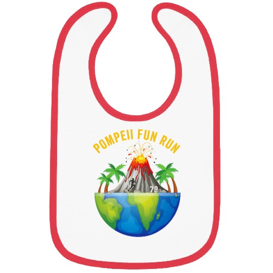 Pompeii Fun Run Geography Volcanologist Volcanology Apparel Bibs