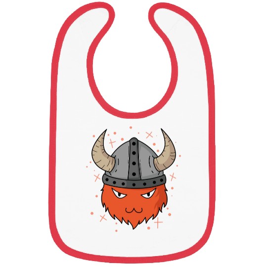 Viking with Helmet looks angry Bibs