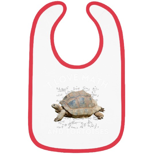 Turtle Pet I Love Math and Tortoises Turtle Lover Algebra Teacher STEM Bibs
