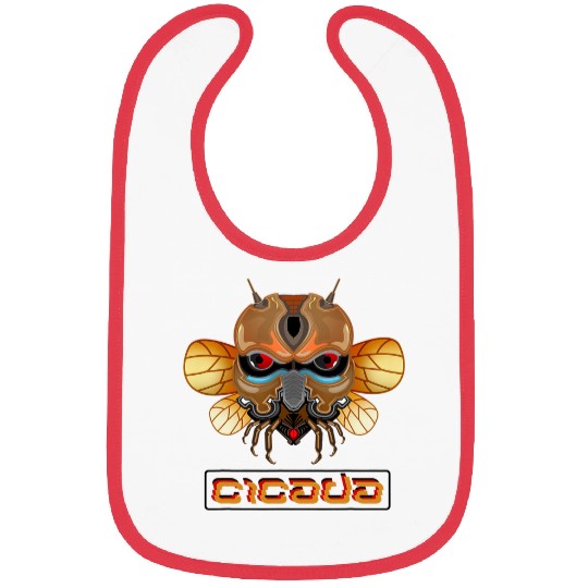 Cicada Robot Swarm Brood Insect Nature Lover Style Bibs