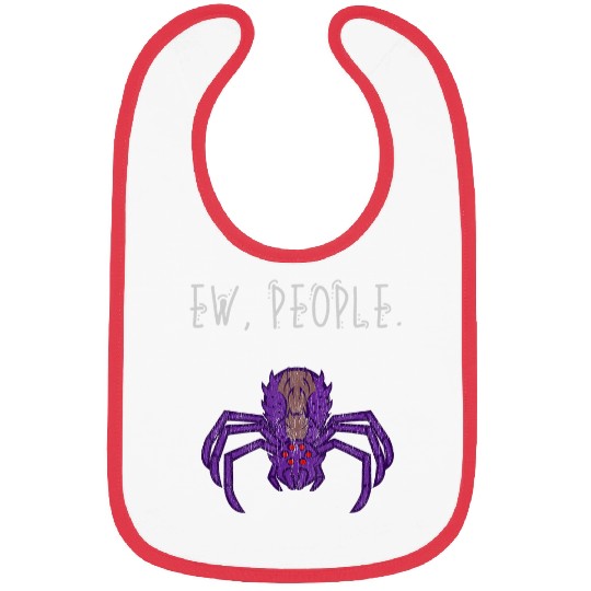 Lacrosse Gift Ew People Scary Summer Spider Distressed 21 Bibs