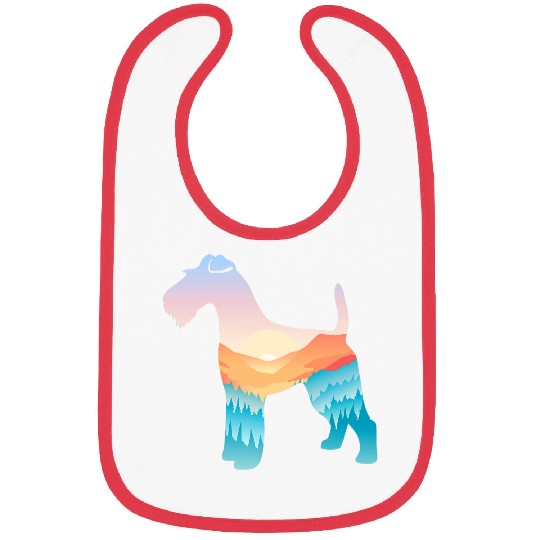Wire Fox Terrier Nature Hiking Dog Sunrise Adventure Bibs