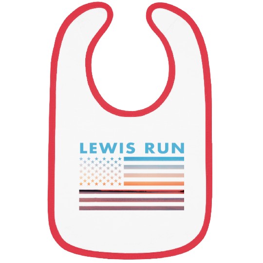 vintages Sunset American Flag Lewis Run Pennsylvania Bibs