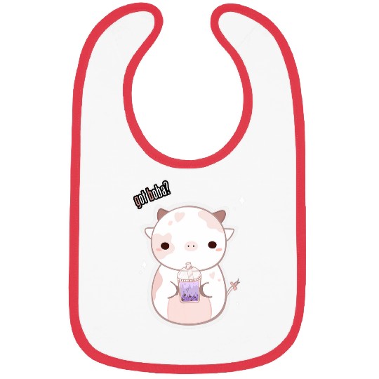 Cow Lover Cute Strawberry Cow Print 2 Bibs