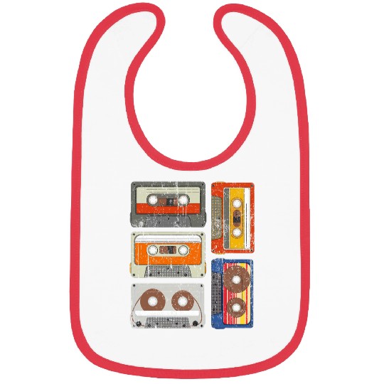 80s Music Lover Retro Cassettes Mixtape 1980s Cassette Bibs