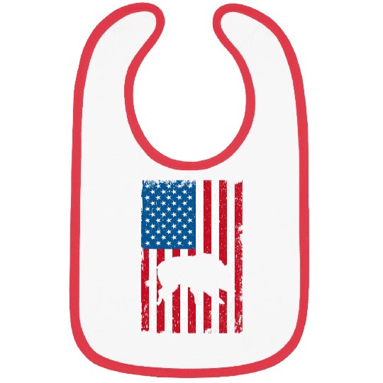Hog Removal Technician Boar Hunting Wild vintages Pig US Flag Bibs