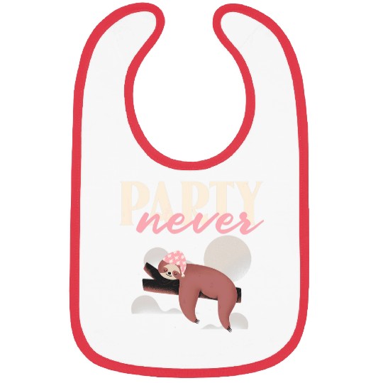 Sloth Pet party never napping sloth Bibs