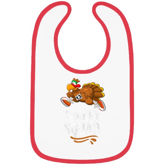 Turkey Trot Squad Funny Thanksgiving Run Cute Matching Bibs