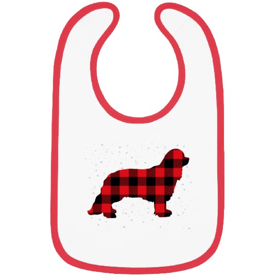 Christmas Cavalier King Charles Spaniel Red Plaid Dog Lover 2 Bibs
