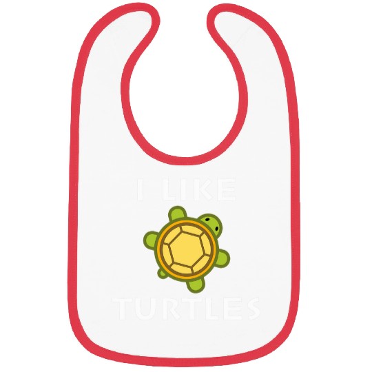 Turtle Pet I like Turtles Tortoise Sea Animal Funny Gift 1 Bibs