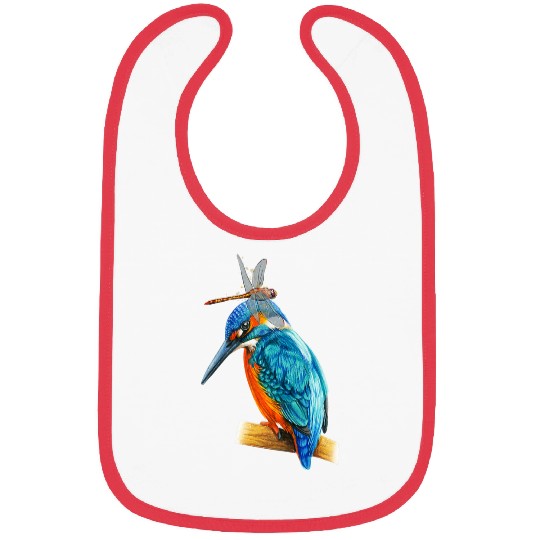 cute Kingfisher Dragonflies Dragonfly Bibs