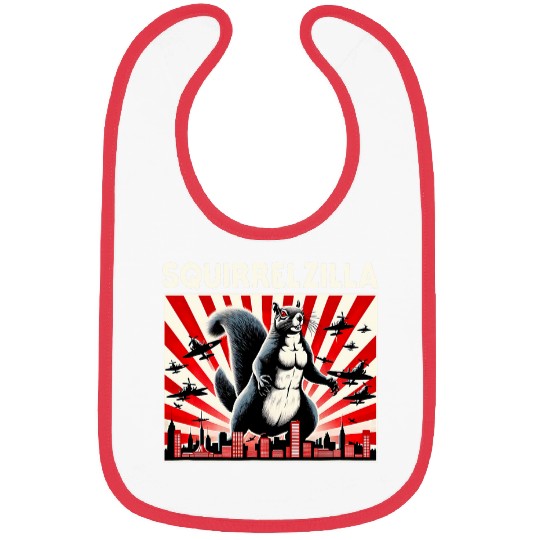 Squirrel Pet Squirrelzilla Japanese Kaiju Squirrel Bibs