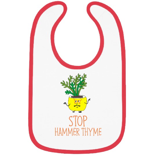 Lacrosse Gift Gardening Herb Stop Hammer Thyme Pun Bibs
