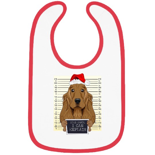 Dear Santa I Can Explain Funny Christmas Cocker Spaniel Bibs