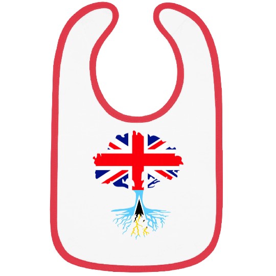 British Grown St Lucian Roots englands And St Lucia Pride Bibs