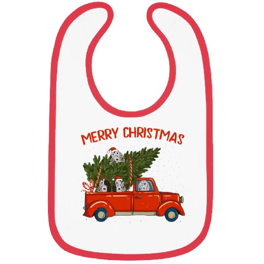 English setter xmass vintages Red Pickup Bibs