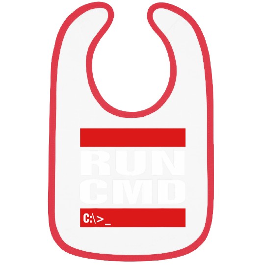 Run CMD Computer Programming Coder Tech Geeky Bibs