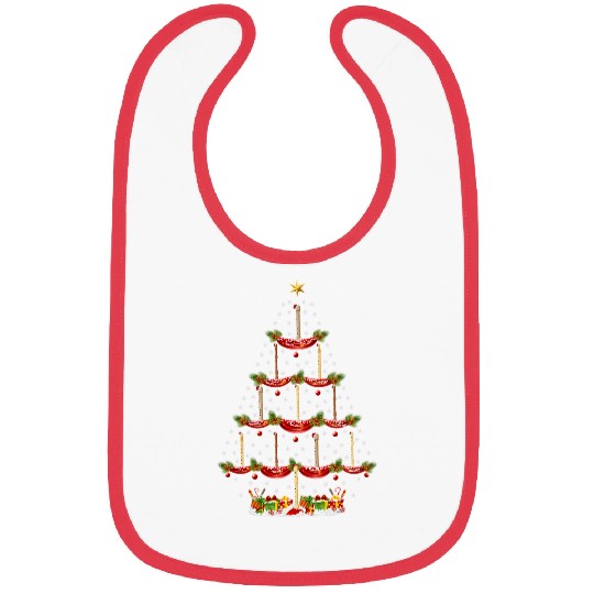 Funny Piccolo Music xmass Lighting Piccolo Christmas Tree Bibs