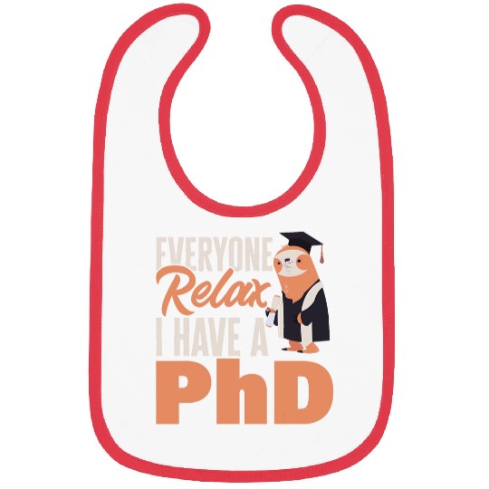Sloth Pet PhD Graduate Doctorate Degree Sloth PhD Graduation Bibs