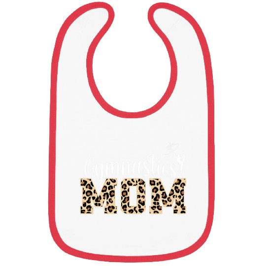 Gymnastics Mom Leopard Print Cute Gymnast Parent Womens Bibs