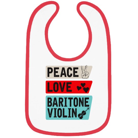 Baritone Violin Musical Instrument Orchestra Music Lovers Bibs