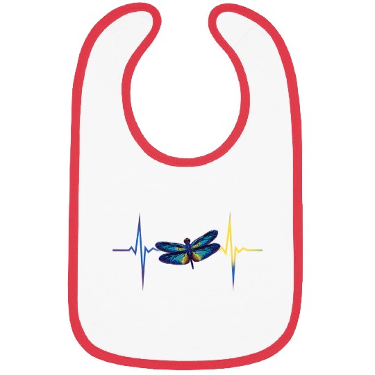 Dragonfly Heartbeat Entomologist Insect Dragonfly Lover Bibs