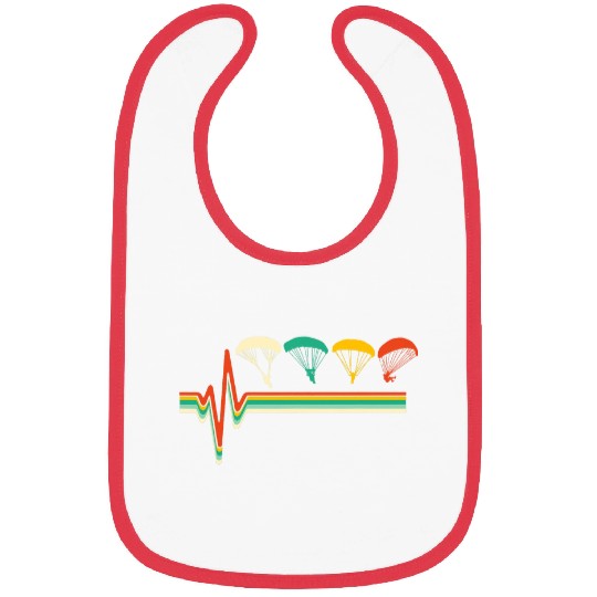 vintages Skydiving Heartbeat Paragliding Parachute Skydiver Bibs