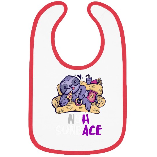 Sloth Pet Ace No Sunday Gothic Lazy Sloth Asexuality LGBQA Asexual Bibs