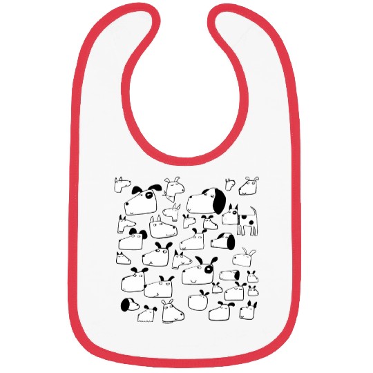 Funny Dog Design Long Sleeve Bibs