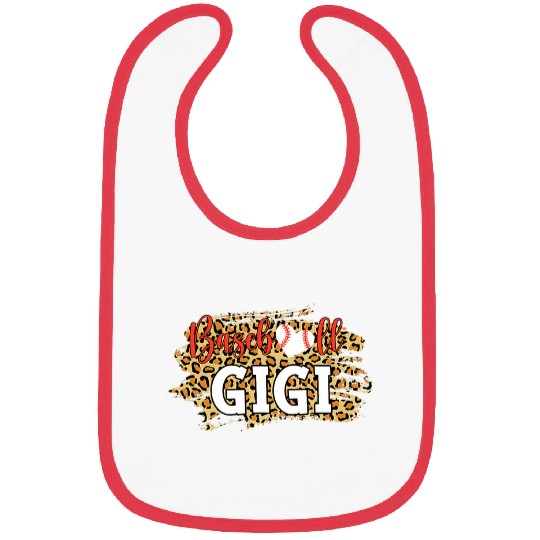 Baseball Gigi Leopard Funny Softball MotherS Day Bibs