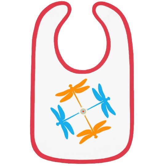 dragonfly Animal Mandala Pattern Bibs