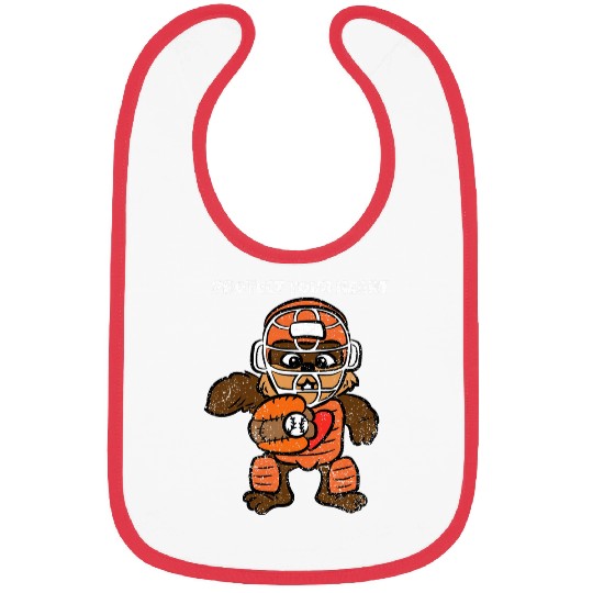 Baseball Catcher Valentines Day Men Women Boys Kids Bibs