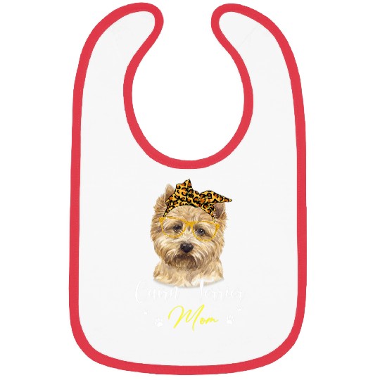 cairn terrier mom leopard print dog lovers Bibs