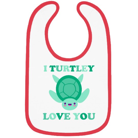Turtle Pet I Turtlely Love You Turtle Tortoise Valentines Day Couples Bibs
