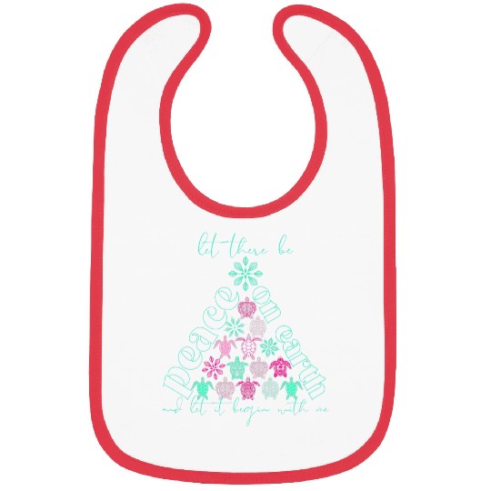 Turtle Pet Peace on Earth Sweet Sea Turtle Christmas Tree Southern Bibs