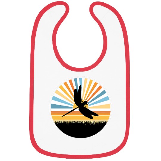 Dragonfly 2Sunset Retro Insect Bug Bibs