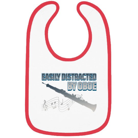 Funny Oboist Music Orchestra Easily Distracted By Oboe 1 Bibs