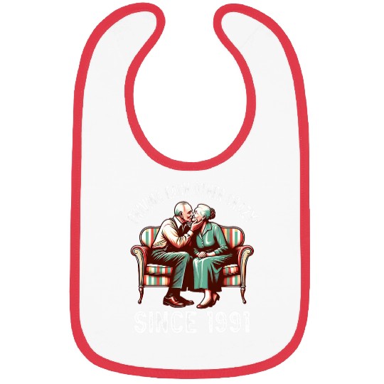 Driving HimHer crazys Since 1991 Funny Retro Anniversary Bibs