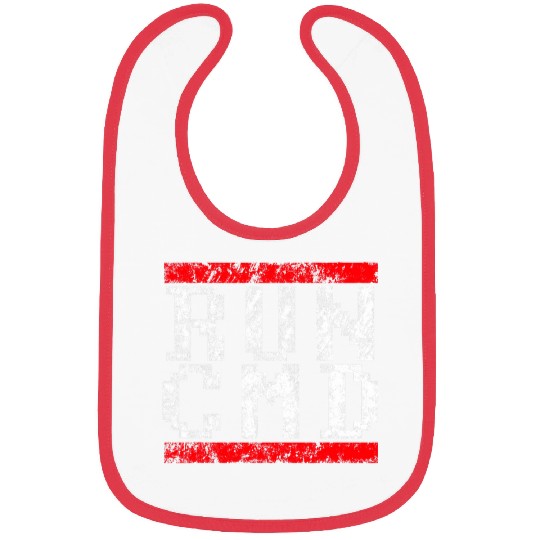 RUN CMD distressed pixel style Bibs