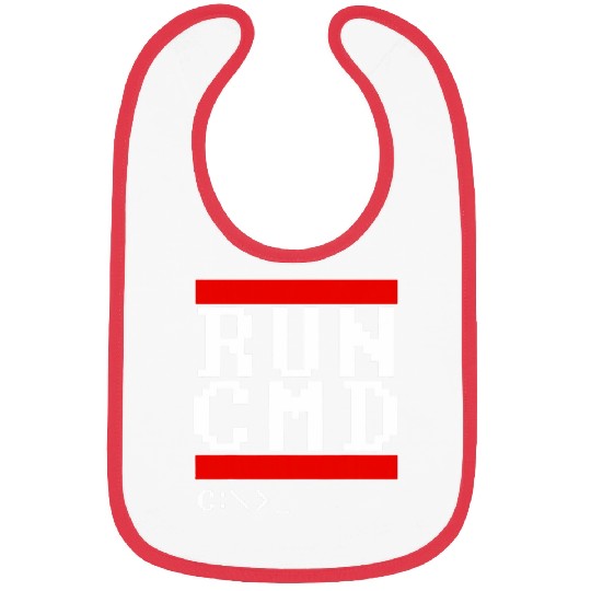 Run CMD Funny Programmer Coding Bibs