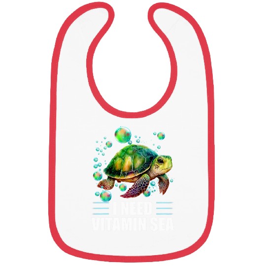 Turtle Pet I Need Vitamin Sea Turtle Bibs