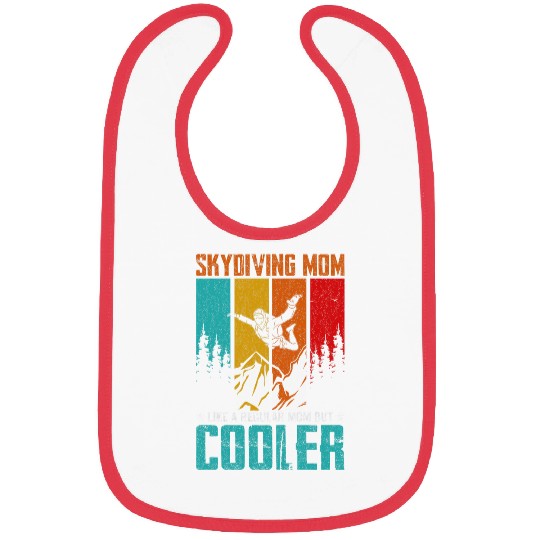 Womens Skydiving Mom Like Regular Mom Cooler Base Jumping 1 Bibs