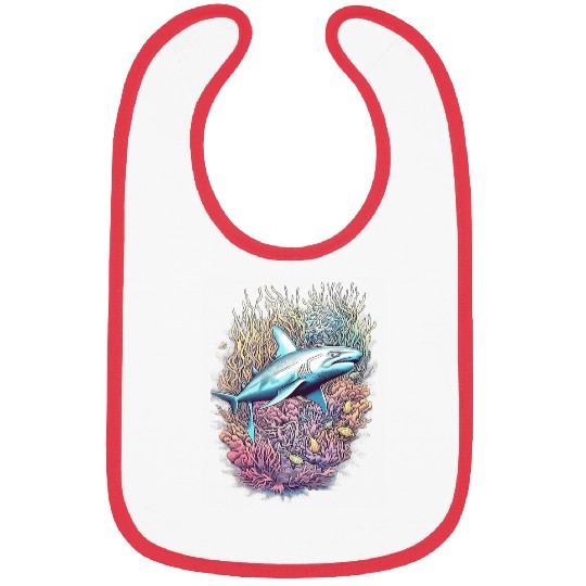 Shark Coral Reef Underwater Sea Ocean Diving 1 Bibs