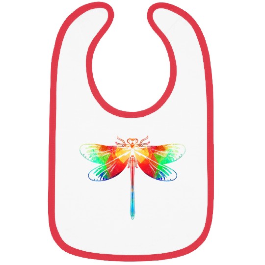 Dragonfly Insect Animal Colorful Geometry Geometric Shapes Bibs