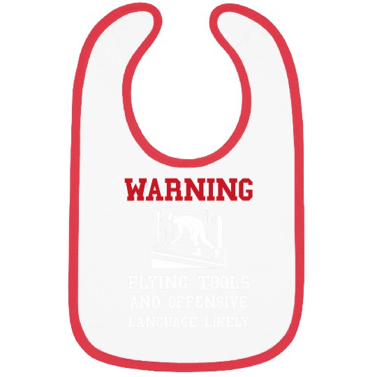 Roofer Warning Flying Tools And Offensive Roofing Contractor Bibs