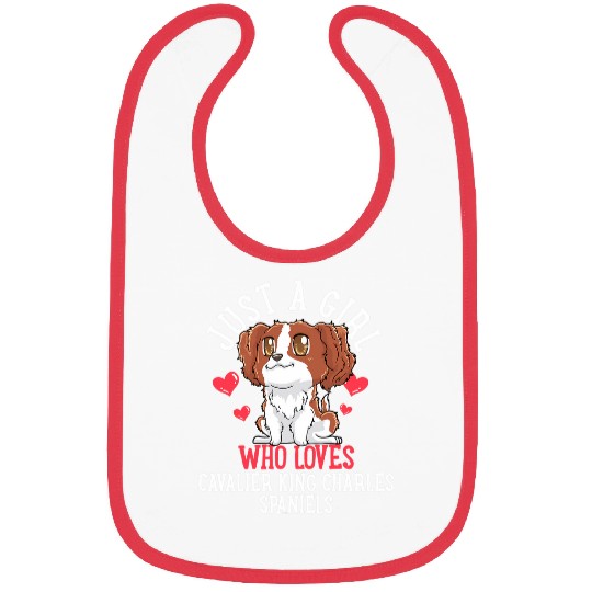 Cavalier King Charles Spaniel Kawaii Gift for Girls 2 Bibs