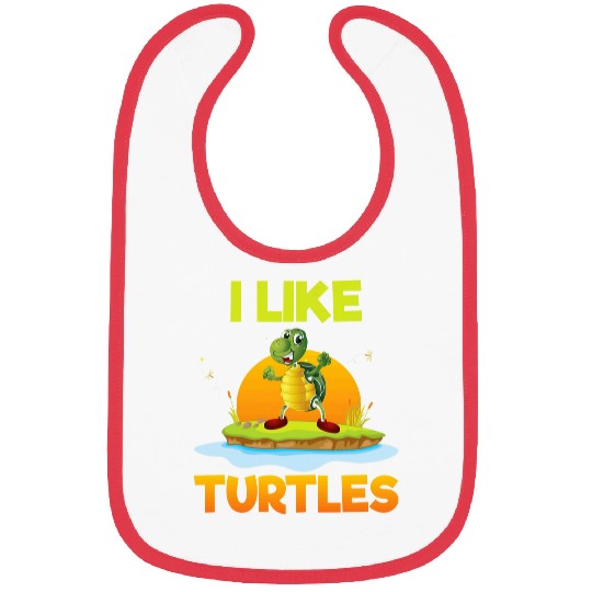 Turtle Pet Owners Turtle Lovers I Like Turtles Turtle Themed Bibs